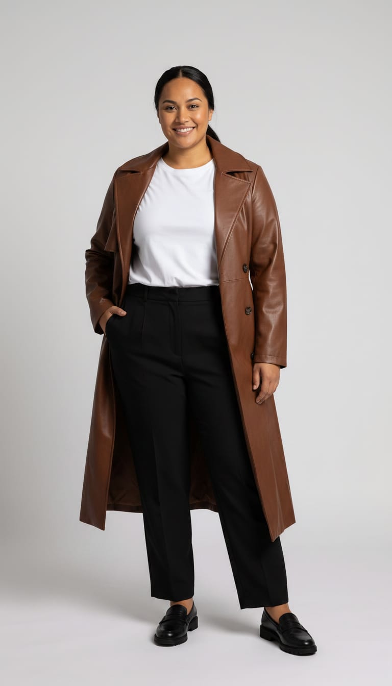 A model wearing a elevated basics outfit.