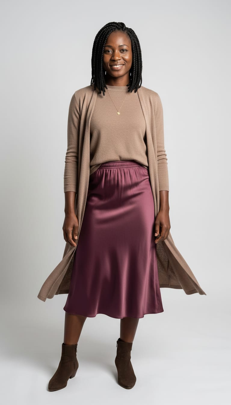 A model wearing an outfit for Mother's Day.